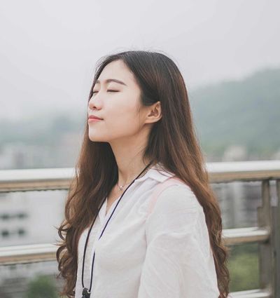woman smiling in sun